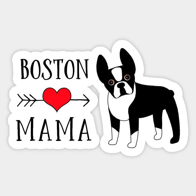 Boston Terrier Mama Sticker by AntiqueImages